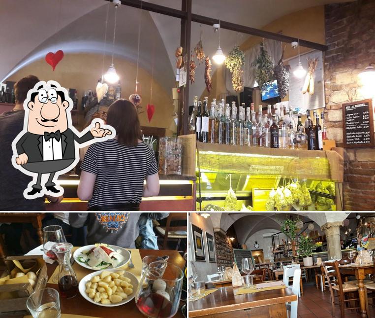 Gli interni di Osteria il Ciottolo