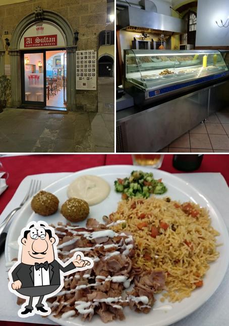 Dai un’occhiata alla foto che presenta la interni e cibo di Al Sultan