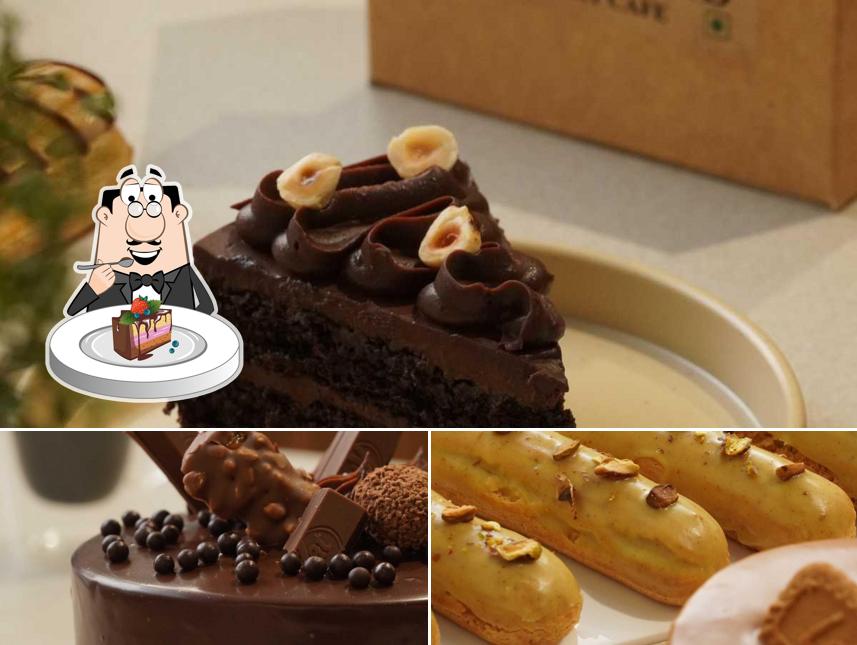 Chocolate cake at Eclairs Bakery Cafe