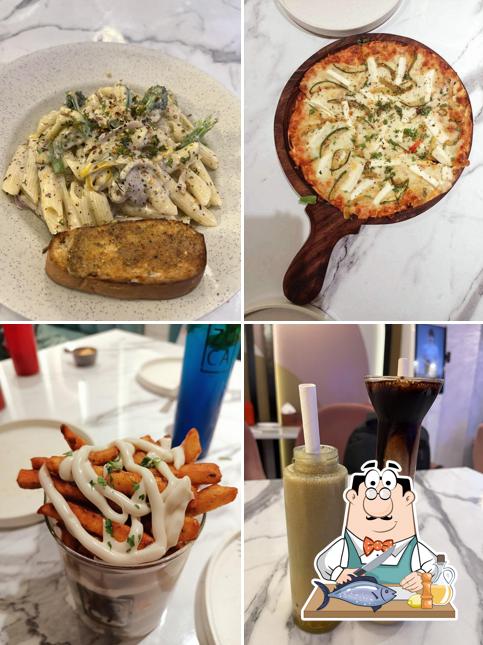 Grilled salmon at ZOCA Cafe