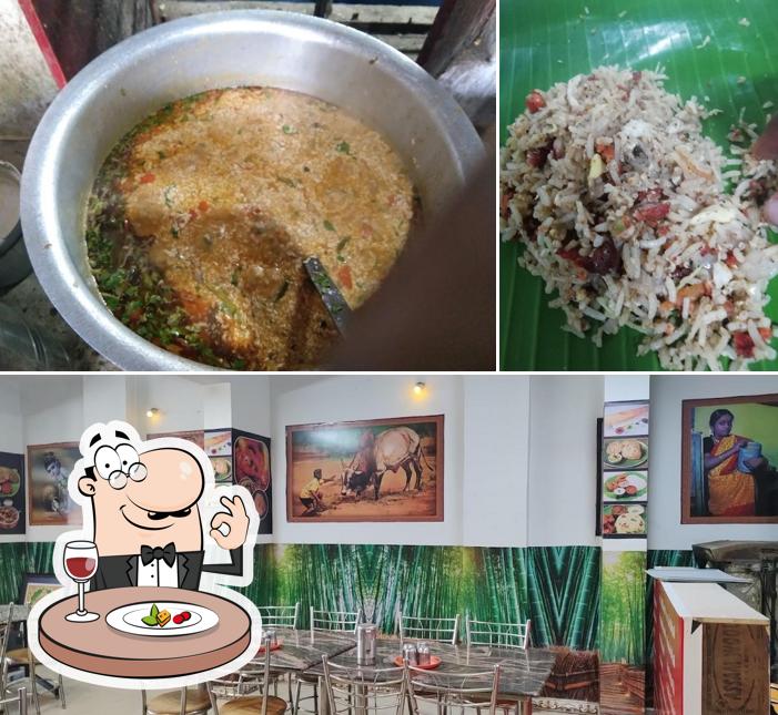 The picture of food and interior at Hotel Shivalinga