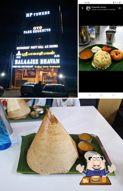 The picture of food and exterior at SHRI BALAJEE BHAVAN A/C PURE VEG RESTAURANT ஸ்ரீ பாலாஜி பவன் உயர்தர சைவ உணவகம்