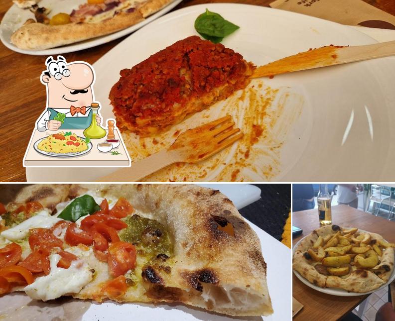 Questa è la immagine che presenta la cibo e tavolo da pranzo di Saporhit