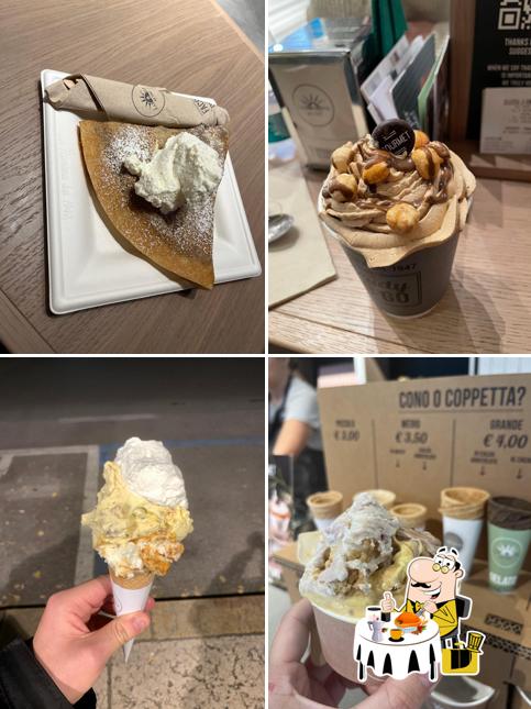 Platti al Gelateria La Romana