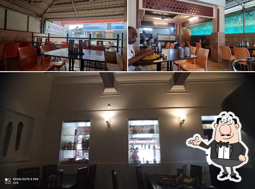 Take a seat at one of the tables at Krishna Bhavan