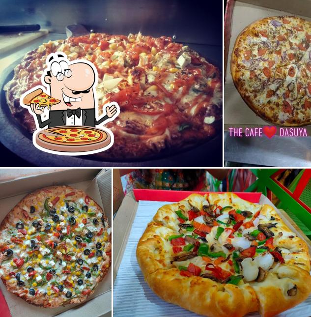 At The cafe, you can taste pizza