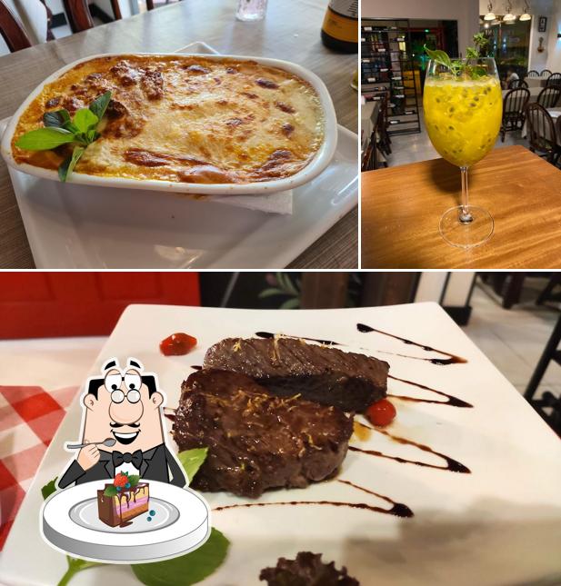 Bolo de chocolate em Frassini Trattoria