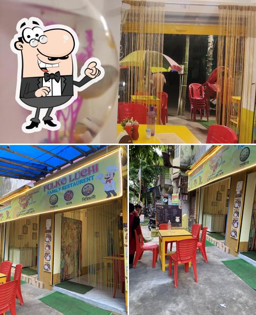 Take a seat at one of the tables at Fulko Luchi chaer adda