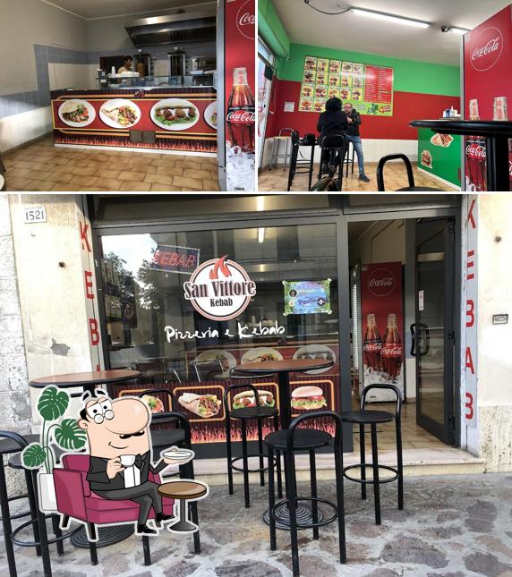 Gli interni di San vittore pizzeria e kebab