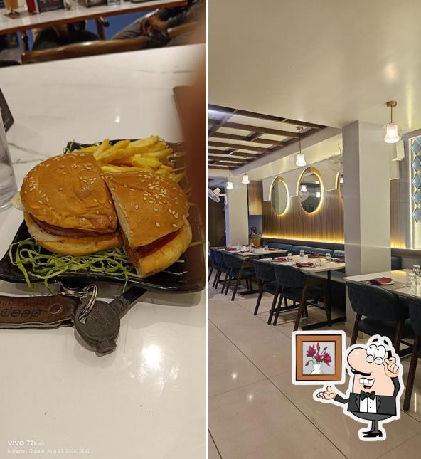 Take a seat at one of the tables at Gallops Restaurant Eateria