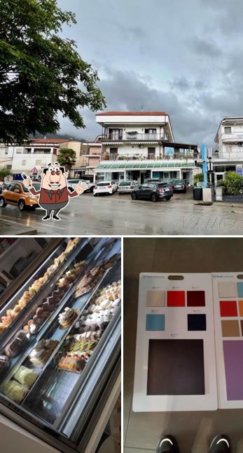 La cibo e esterno del ristorante