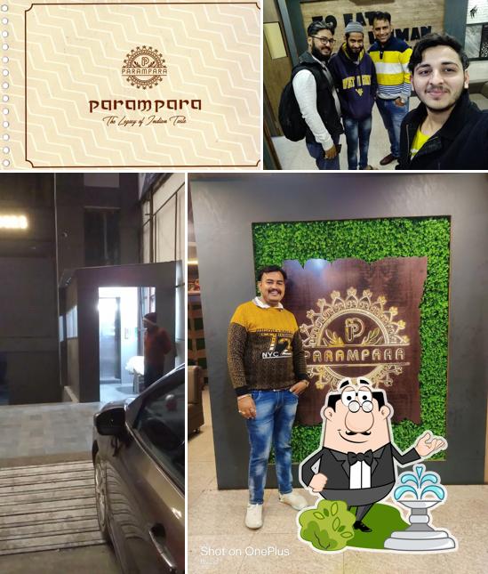 The exterior of Parampara Veg Restaurant