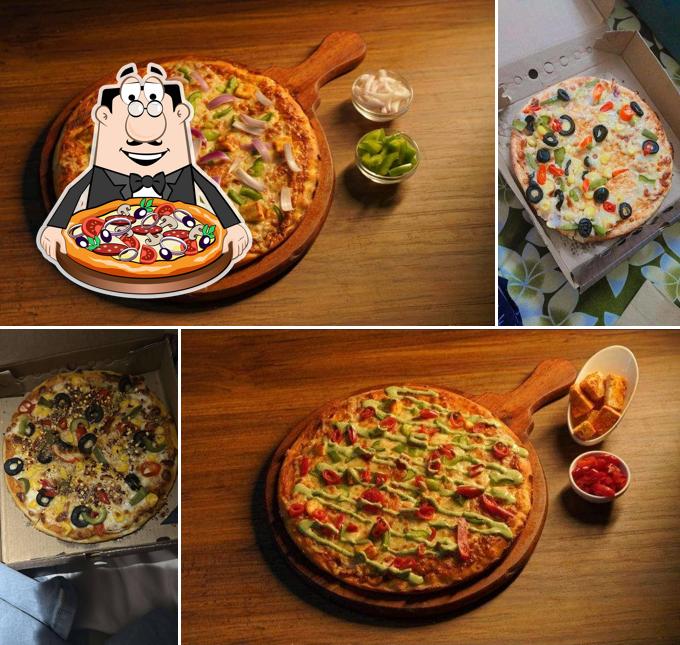 Pick various types of pizza