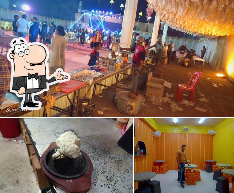 This is the picture depicting interior and food at The Sandwich World Bhatapara