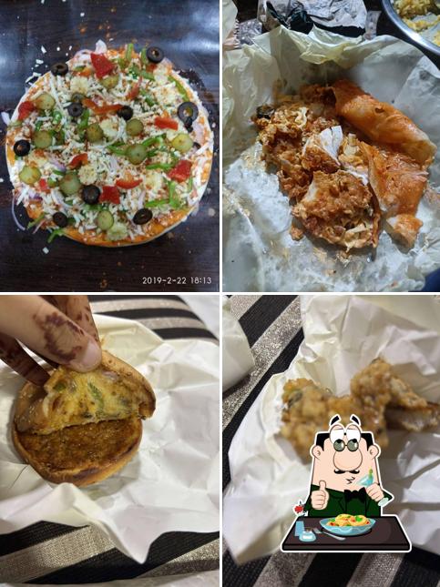 Food at Desi burger