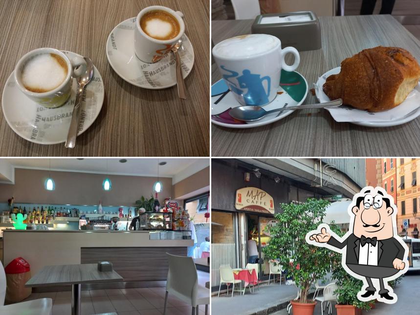 Tra le diverse cose da Map Caffè si possono trovare la interni e cibo