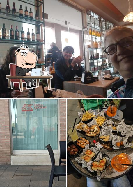 Tra le varie cose da Babbi Cantine Caffè si possono trovare la interni e cibo