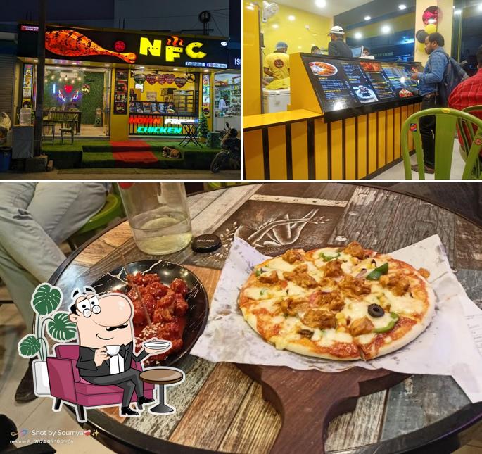 The interior of NFC KALNA (Number One Fried Chicken)