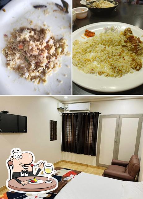 The picture of food and interior at Hotel Mali