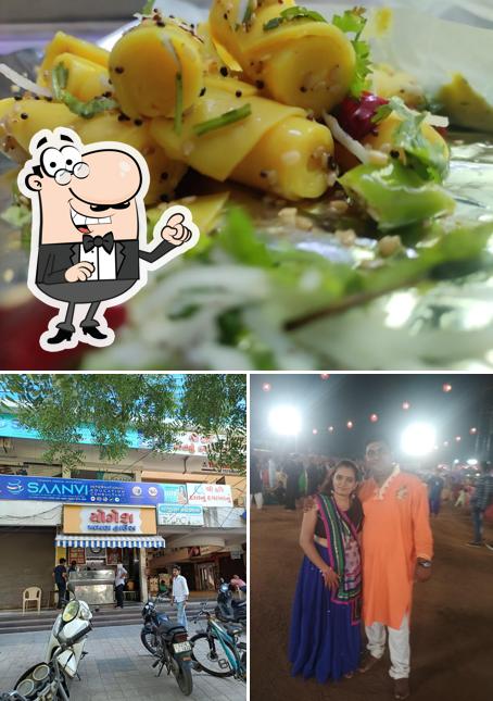 The picture of Yogesh Khaman House’s exterior and food