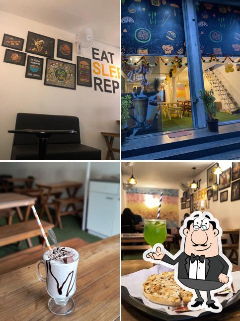 The interior of Skylight Cafe