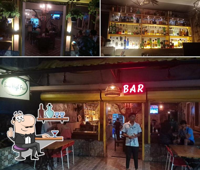 The interior of Bar High Five