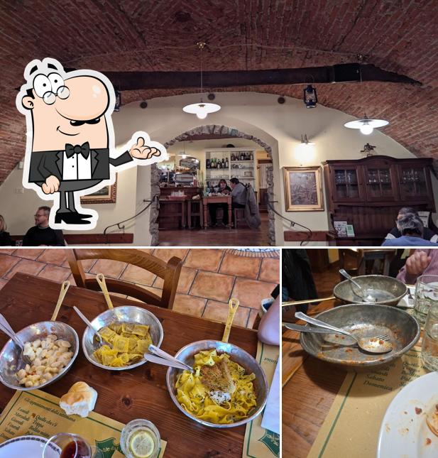 Gli interni di Osteria La Sosta