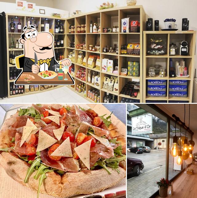 La cibo e esterno del ristorante