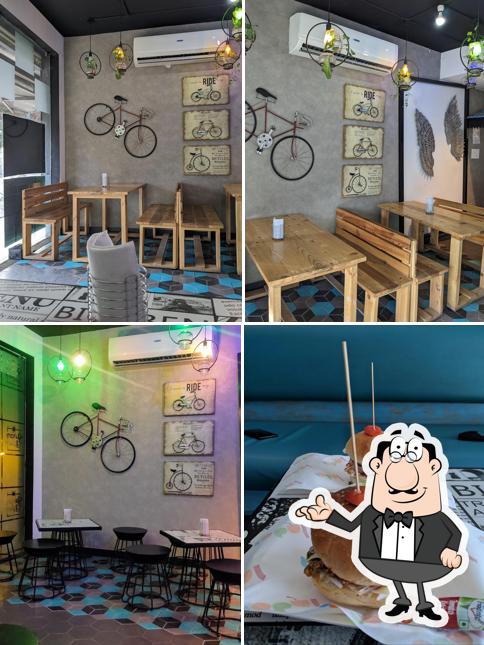 The interior of Burger square