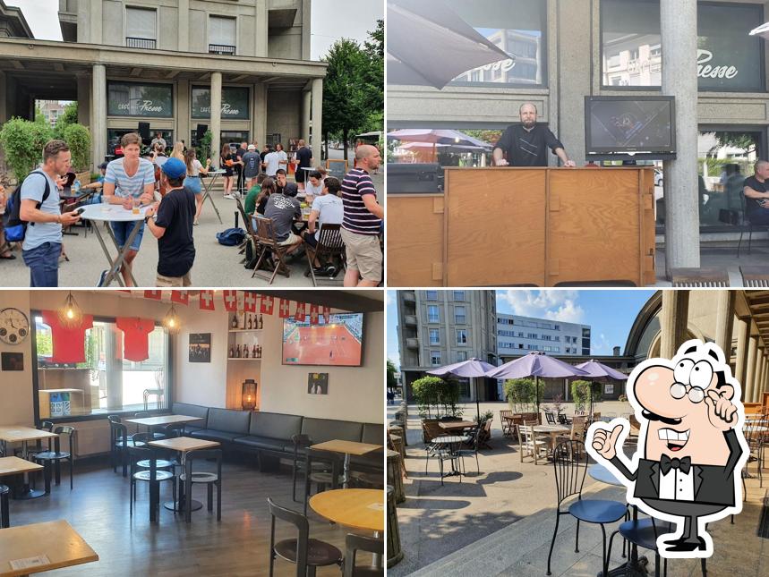 Gli interni di Café de la Presse