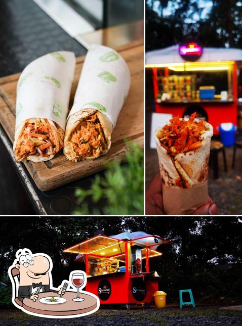 The photo of Aj's Shawarma & Juice Station’s food and exterior