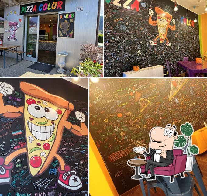 La interni e cibo del ristorante