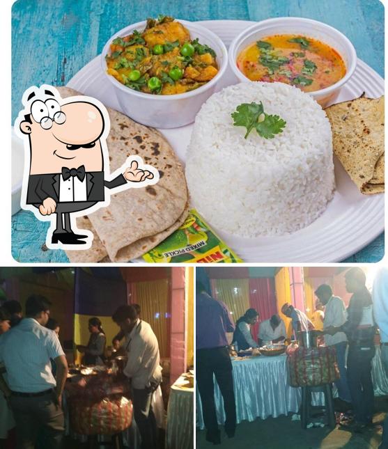 The image of interior and food at Ganpati Foods