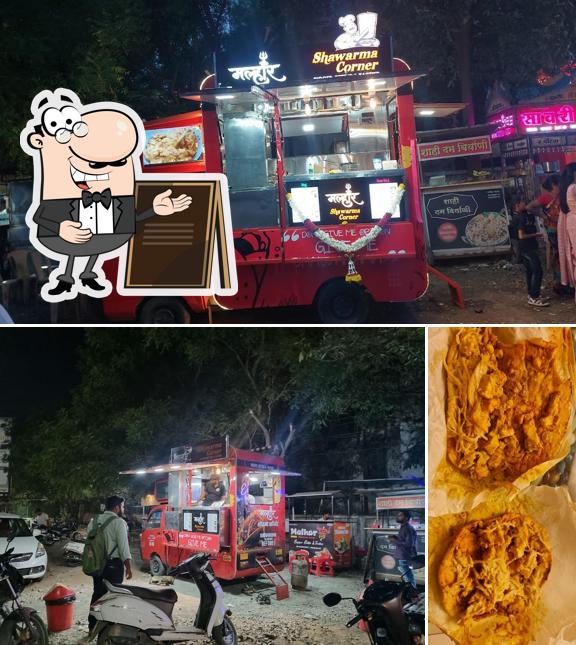 The image of exterior and food at MALHAR SHAWARMA CORNER