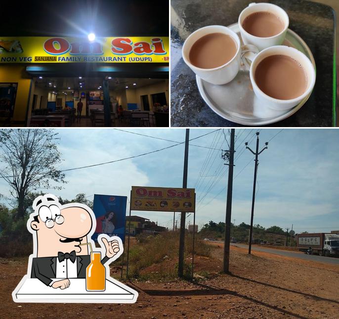 Enjoy a drink at OMSAI family restaurant veg and nonveg udupi
