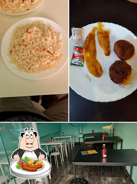 Check out the image depicting food and interior at Cafe Parudeesa