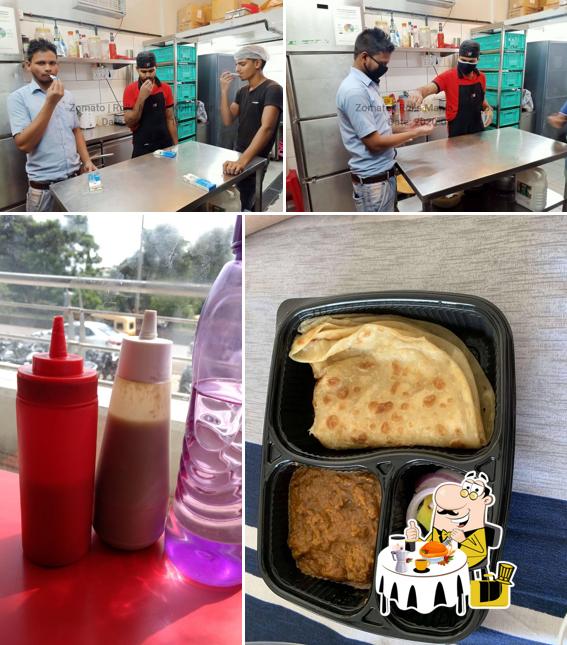 The picture of Rolls Mania’s food and interior