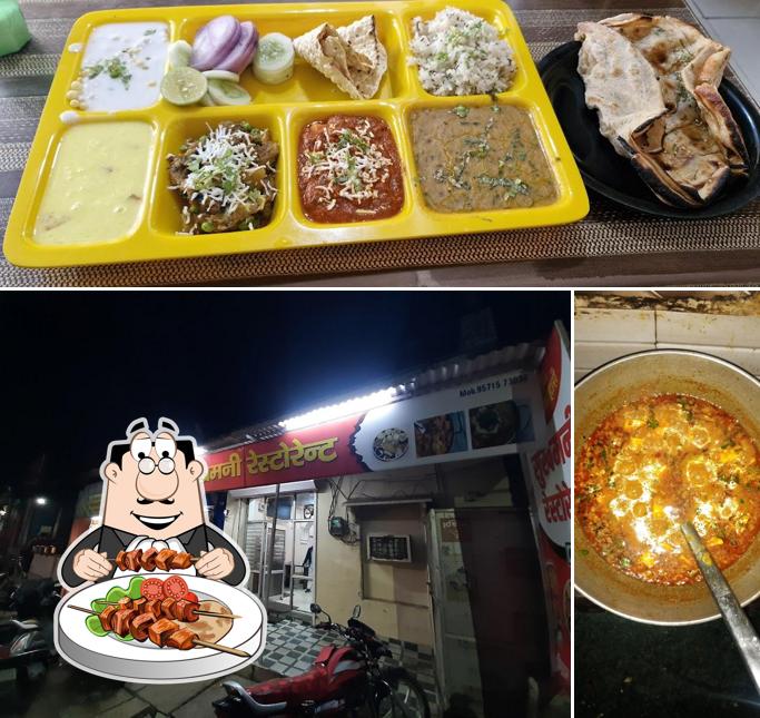 The picture of food and exterior at Sukhmani Restaurant