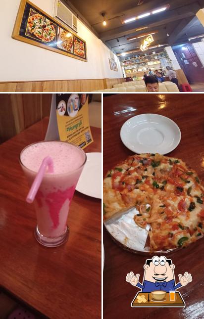 The image of food and interior at Hornbill restaurant