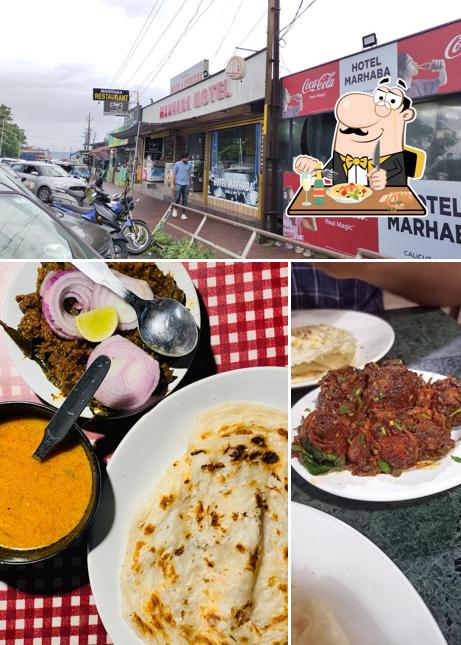 Among various things one can find food and exterior at MARHABA HOTEL CALICUT AIRPORT