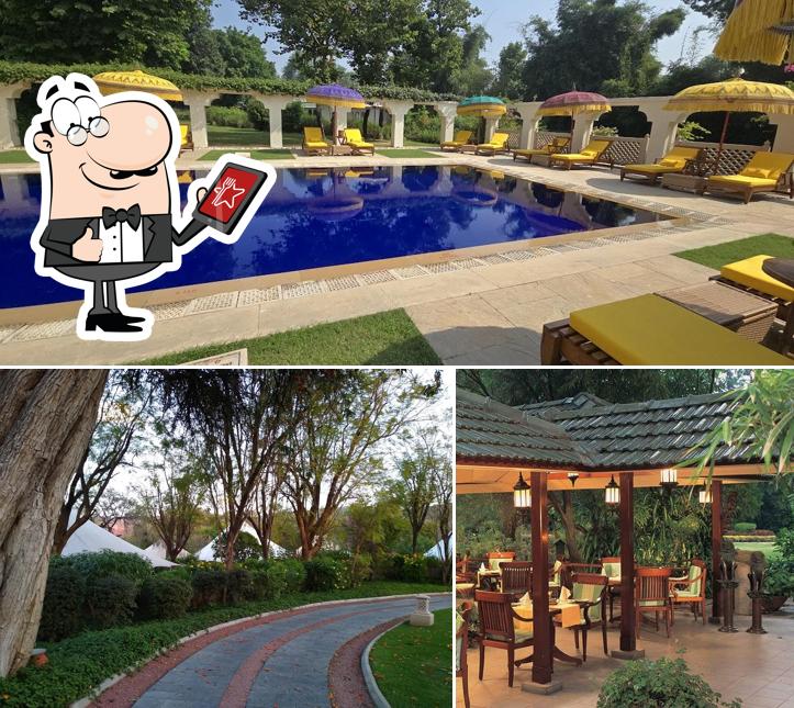 Enjoy the view at the outside area of The Oberoi Vanyavilas Wildlife Resort, Ranthambore