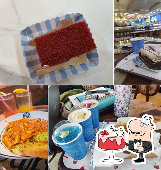 Red velvet cake at The Hazelnut Factory cafe - Alambagh