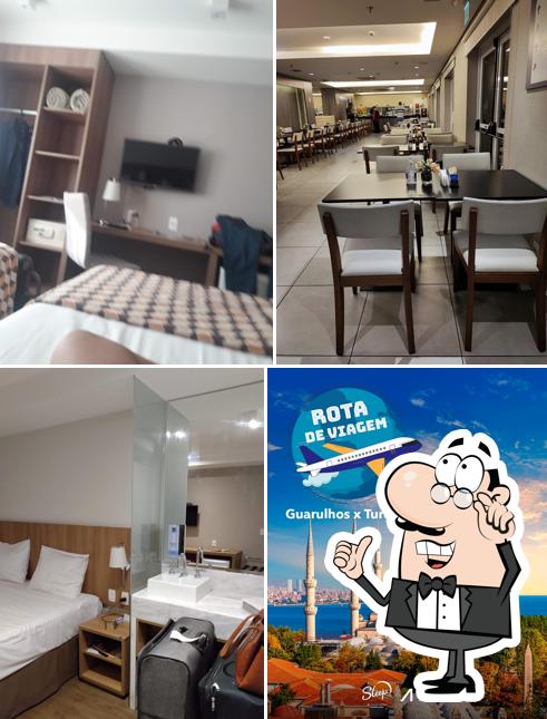 O interior do Sleep Inn Guarulhos