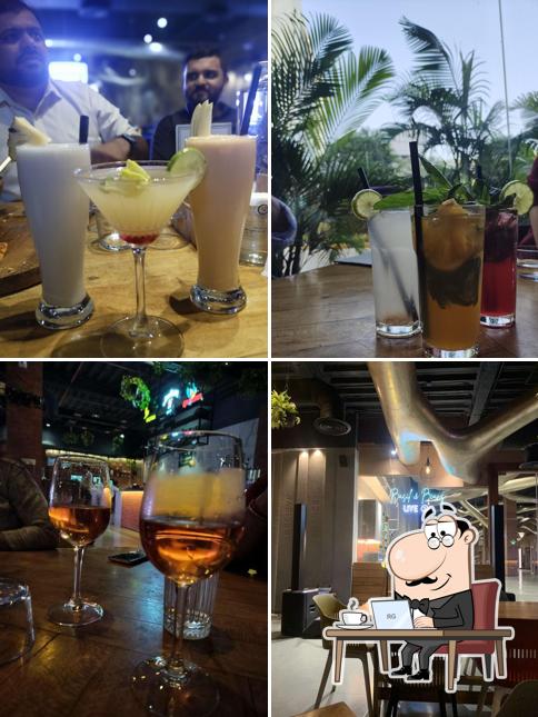 The interior of Basil & Beans