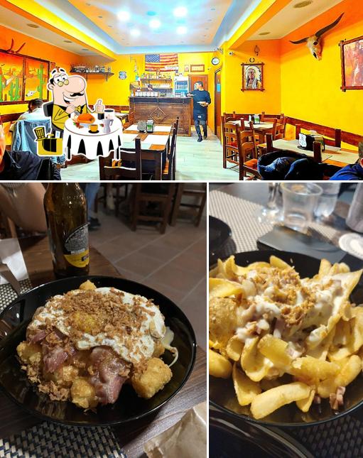 La cibo e interni del ristorante