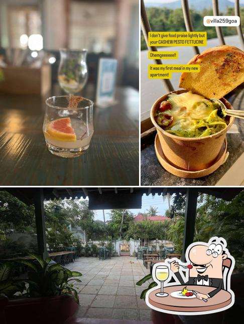 Take a look at the picture displaying food and interior at Villa 259