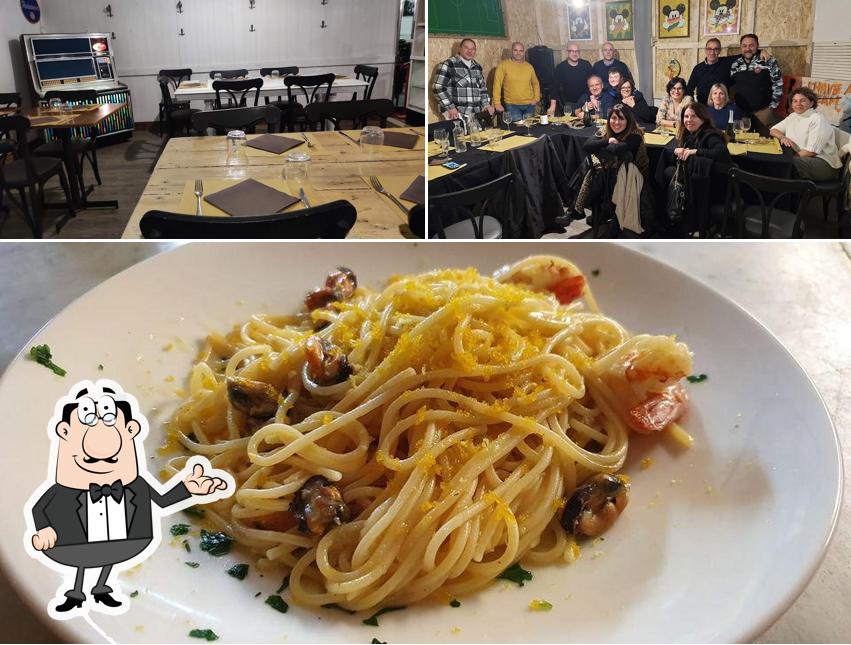 Questa è la foto che raffigura la interni e cibo di Trattoria Baria Delia