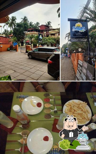 Ruffles Restaurant is distinguished by exterior and interior