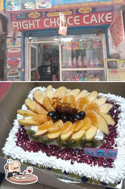 Food at Bansal's Right choice cake