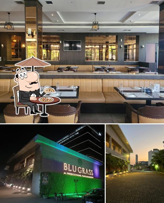 Enjoy the view at the outside area of Hotel Blu Grass Banquet Fine Dine Restaurant